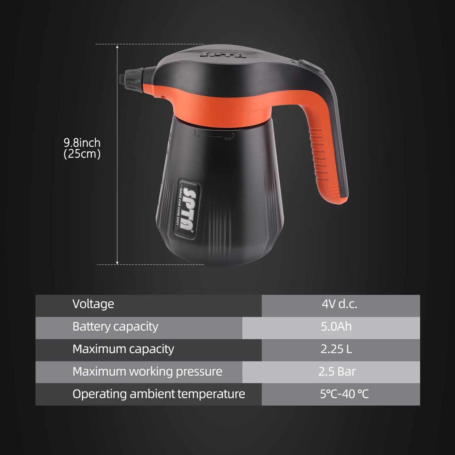 SPTA Cordless Batteriebetriebener Schaumreiniger