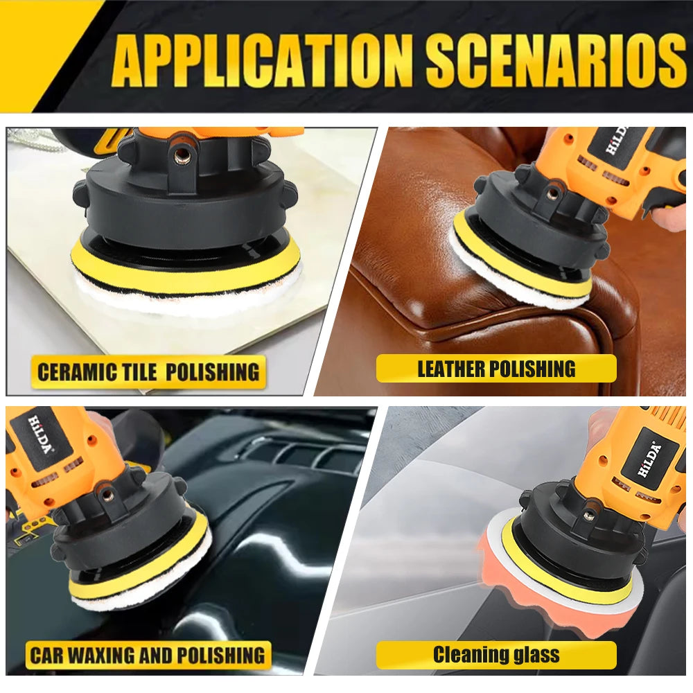 HILDA Auto Polierer Maschine Auto Polieren Maschine Einstellbare Geschwindigkeit Schleifen Wachsen Werkzeuge Auto Zub...