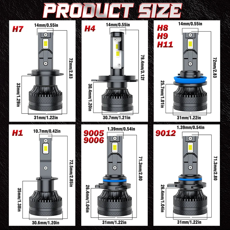 Dualvision H7 H4 LED-Scheinwerfer Set Superhell – SwissGlanzGarage Ansicht 6