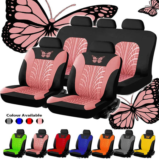 Auto-Sitzbezug Set mit Schmetterlings-Muster – SwissGlanzGarage Ansicht 2