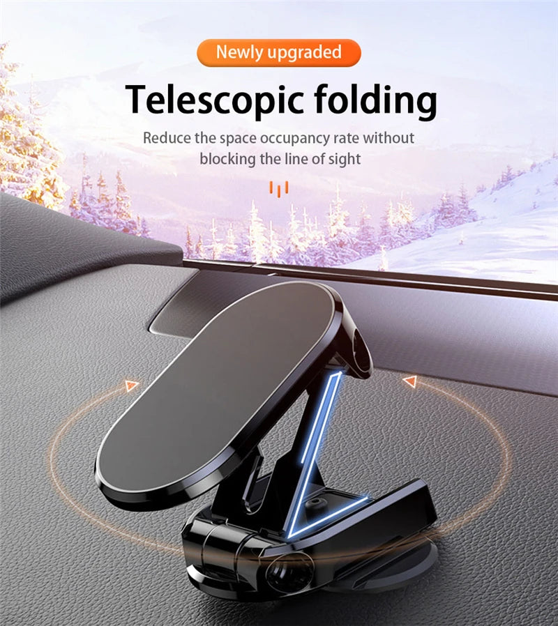 Faltbare Magnetische Auto Telefon Ständer Magnet Telefon Dashboard Halter 360-grad Drehbare Navigation Halter Auto Zu...