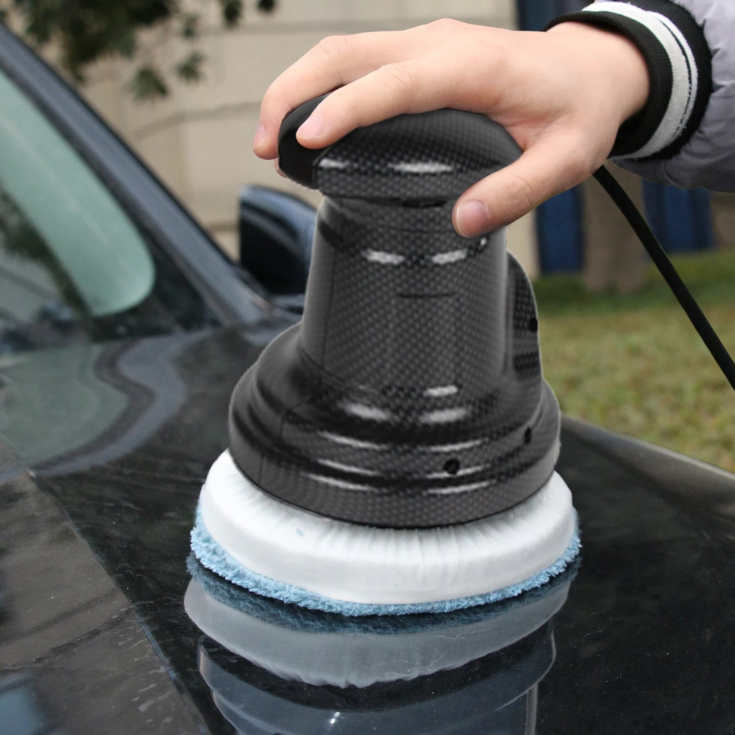 Hochleistungs-120V-Elektro-Autopolierer, 3500 U/min Poliermaschine für glänzende Oberflächen und Autopflege.