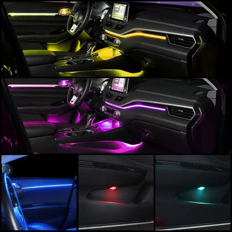 LED Auto-Innenraumbeleuchtung 64 RGB Symphonie Acryl-Lichtleiter