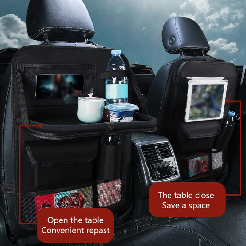 Faltbarer Autositz-Organizer mit Tablett, Tablet-Handyhalter, multifunktionale Aufbewahrung im Auto-Innenraum, univer...
