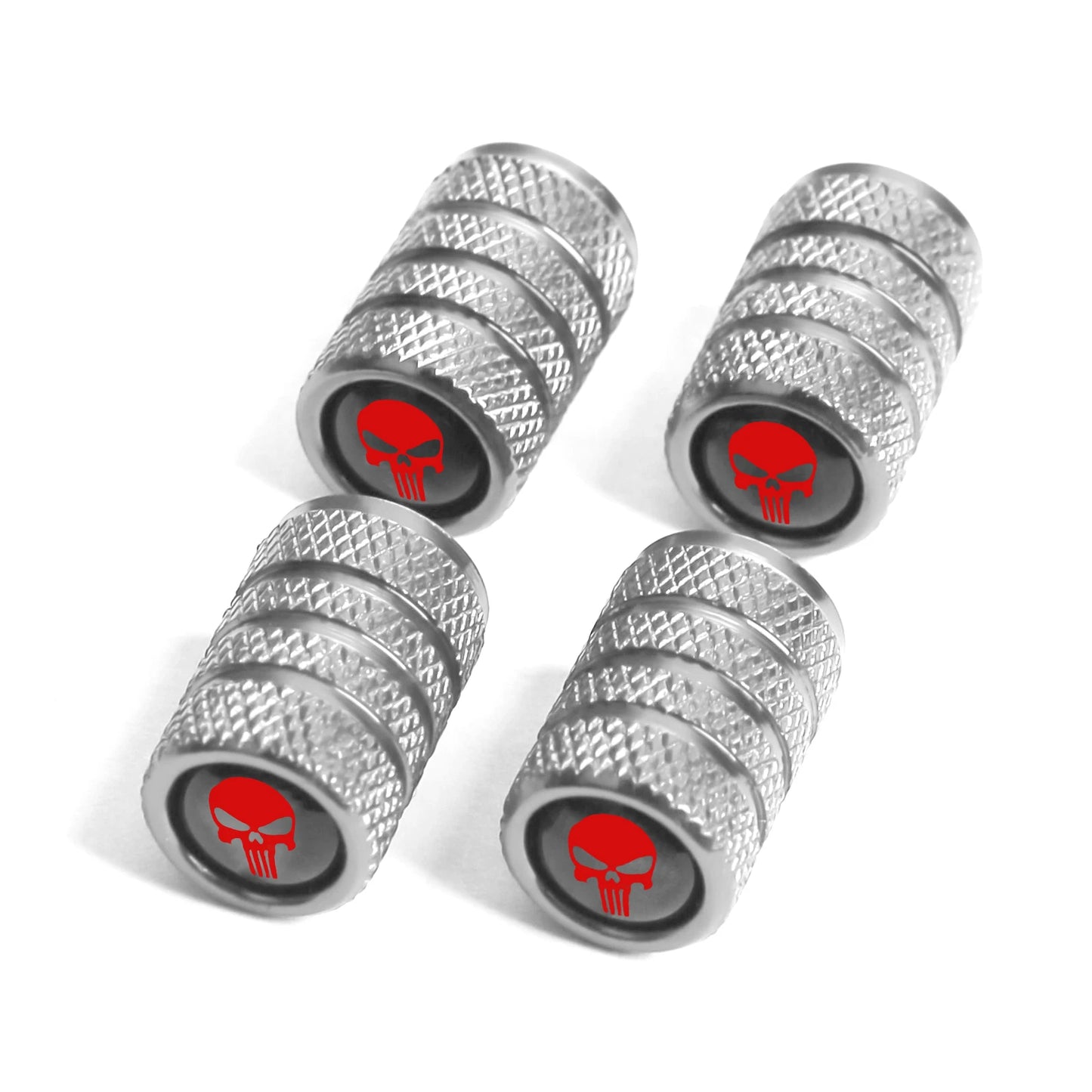 Ventilkappen Set mit Totenkopf-Design
