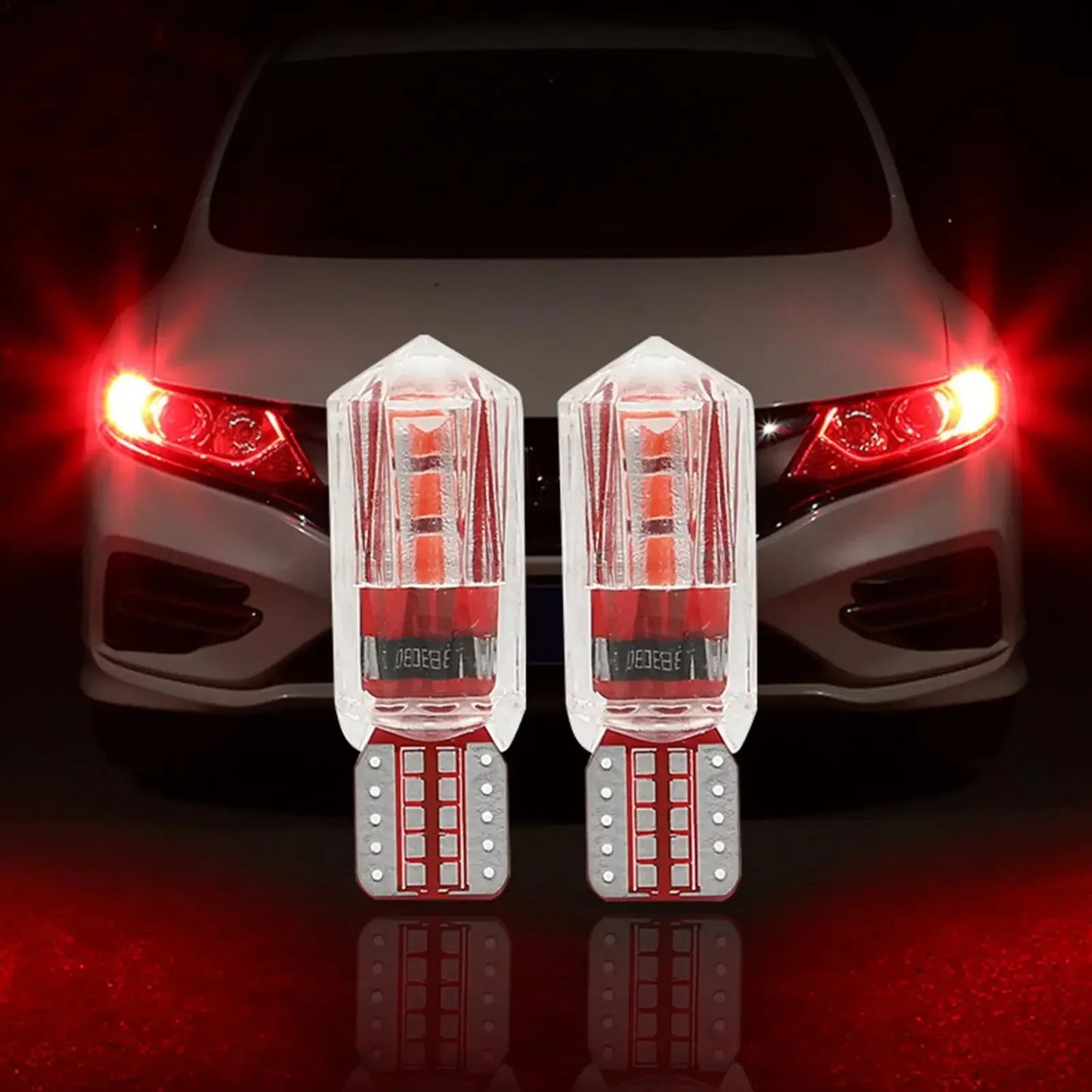 T10 LED Lampe Rot 12V 2er Set – SwissGlanzGarage Autopflege Schweiz