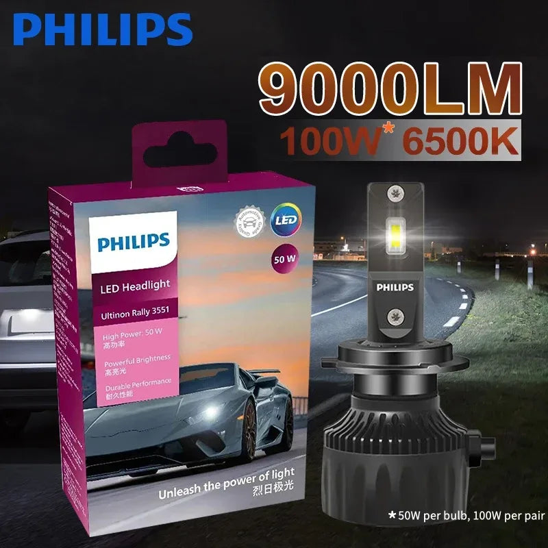 Philips Ultinon Rally 3551 LED H4 H7 H11 9005 9006 – SwissGlanzGarage Autopflege Schweiz