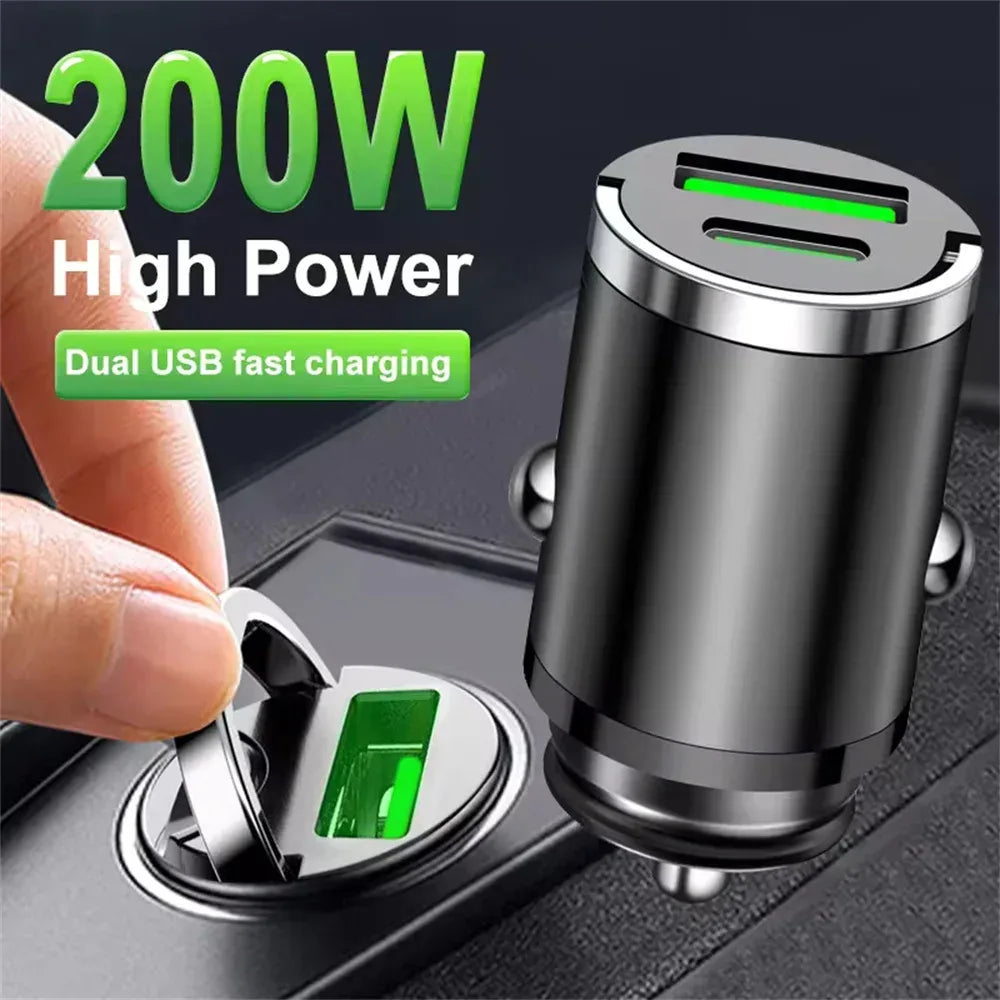 200W Mini Auto Ladegerät USB-C PD Schnelllader – SwissGlanzGarage Autopflege Schweiz