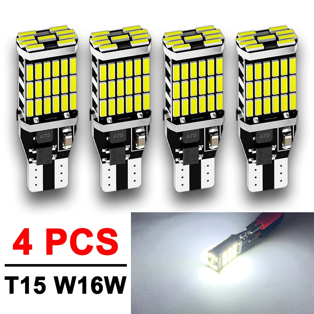 8er Set T15 W16W LED Birnen 12V 24V 6500K