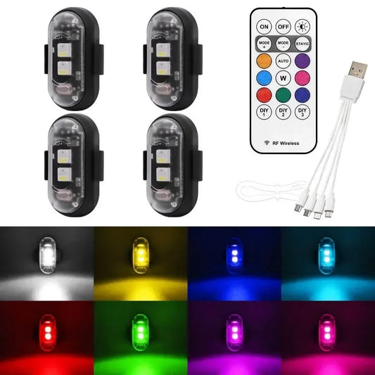 2x 8 Farben LED Innenraumbeleuchtung Set – SwissGlanzGarage Autopflege Schweiz