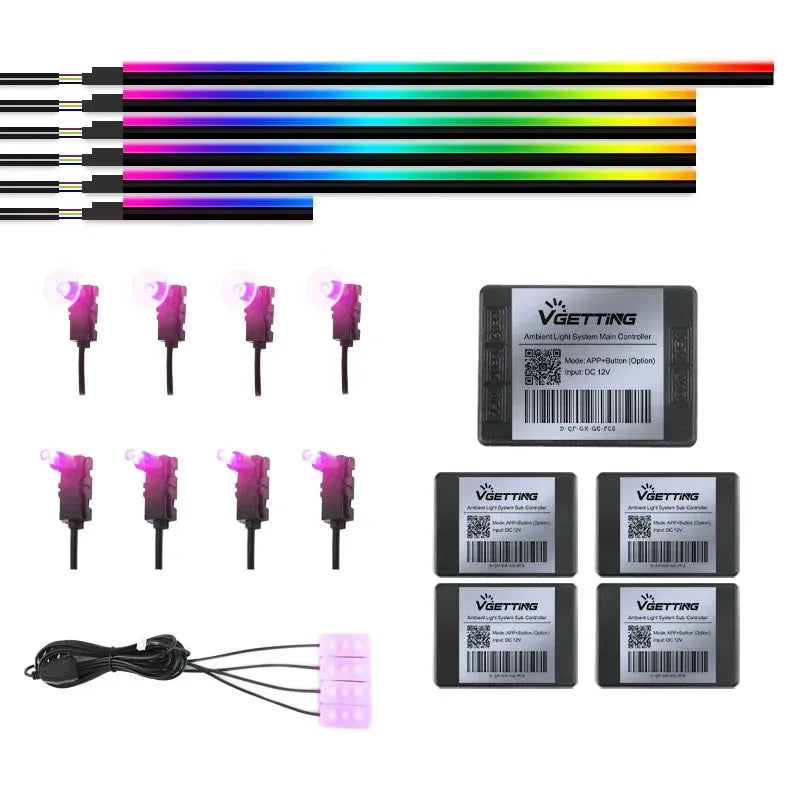 Full Color Streamer LED Innenraumbeleuchtung – SwissGlanzGarage Autopflege Schweiz