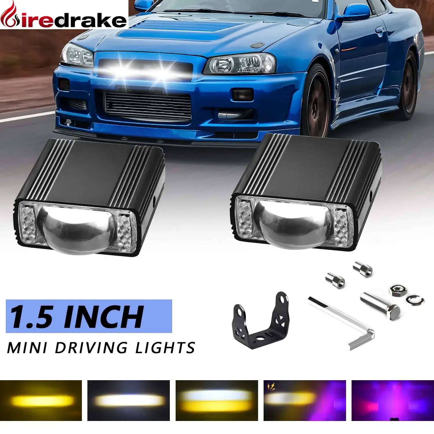 LED Scheinwerfer 1.5 Zoll Mini-Lampe – SwissGlanzGarage Autopflege Schweiz