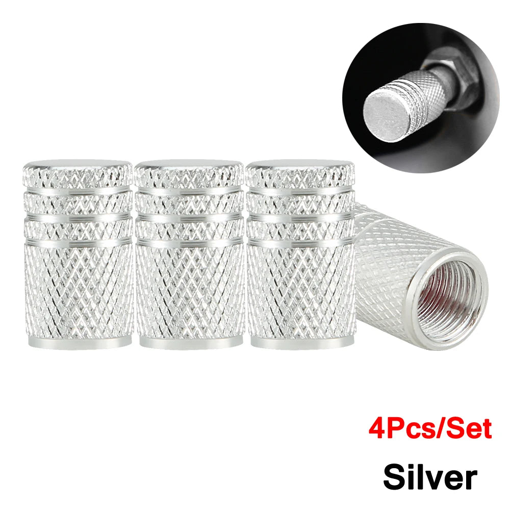 Aluminium Ventilkappen Set Knurling Stil