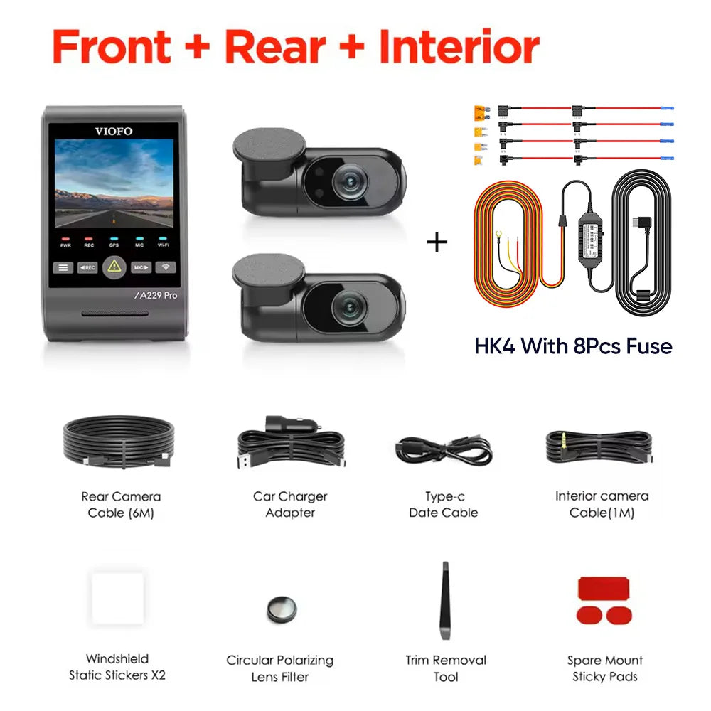 VIOFO A229 Plus Dashcam 2K HDR mit GPS