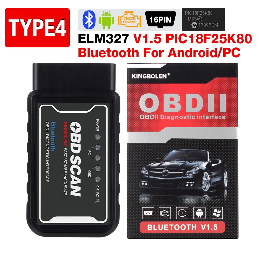KINGBOLEN ELM327 V1.5 OBD2 Code Reader