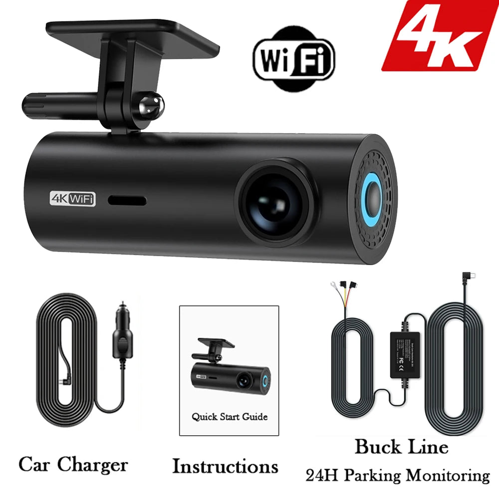 Dashcam 4K WiFi mit 24H Parküberwachung