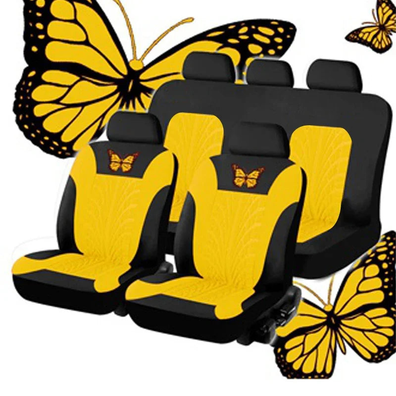 Auto-Sitzbezug Set mit Schmetterlings-Muster