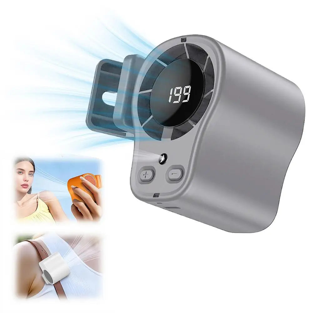 USB Aufladbarer Mini Clip Ventilator mit LED