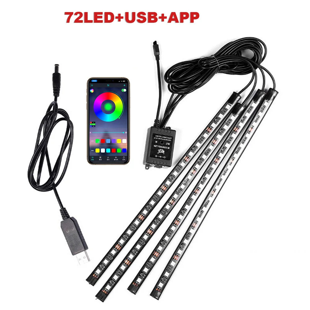 72 LED RGB Fussraumbeleuchtung