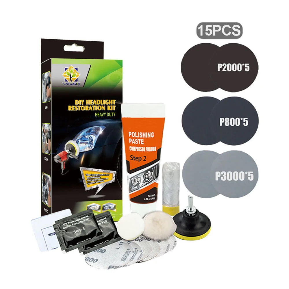 Scheinwerfer-Restaurierungs-Set mit Politur