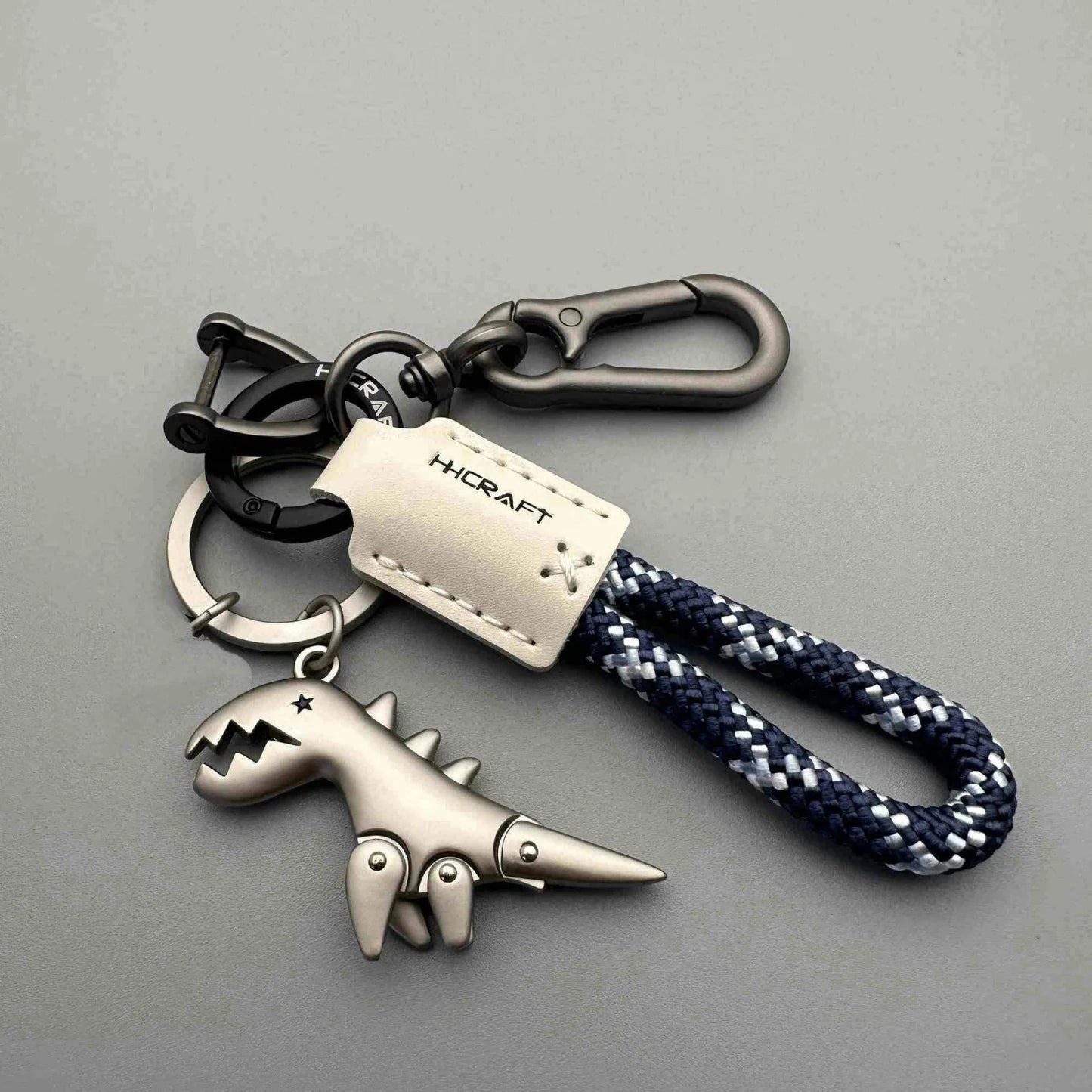 Leder Schlüsselanhänger mit Dinosaurier-Motiv