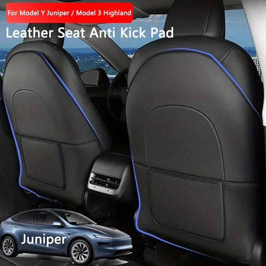 Anti-Kick Pad für Tesla Model Y Juniper Leder – SwissGlanzGarage Autopflege Schweiz
