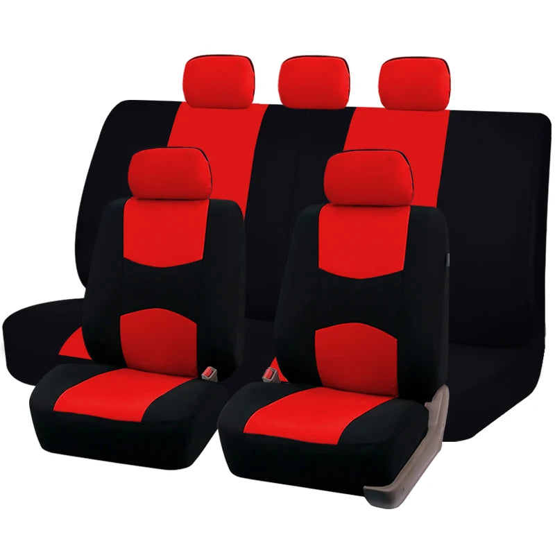 Universal Auto-Sitzbezug Set Schwarz – aus Textil