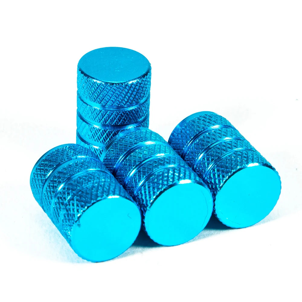 Aluminium Ventilkappen Set Knurling Stil