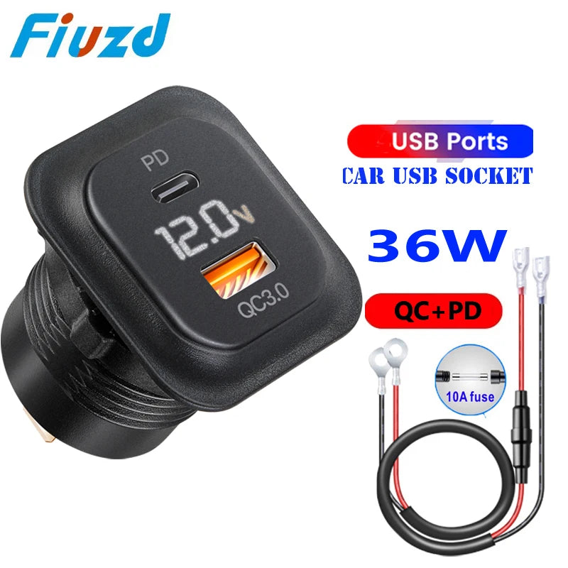 Auto Ladegerät Socket PD3.0 & QC3.0