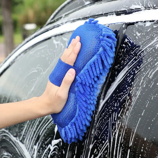 Mikrofaser Chenille Waschhandschuh – SwissGlanzGarage Autopflege Schweiz