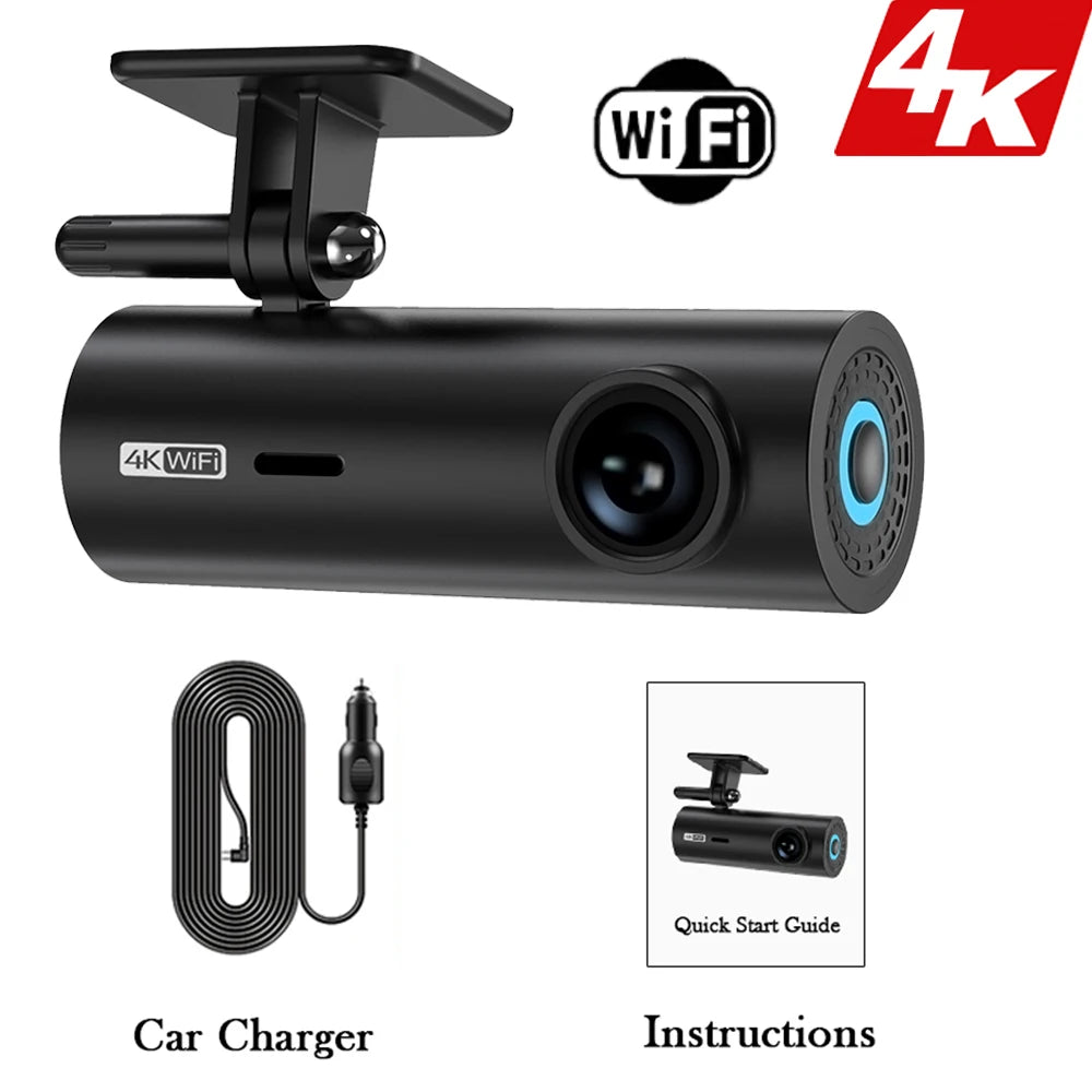 Dashcam 4K WiFi mit 24H Parküberwachung