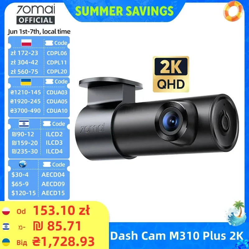 70mai Dashcam M310 Plus 2K mit Sprachsteuerung – SwissGlanzGarage Autopflege Schweiz