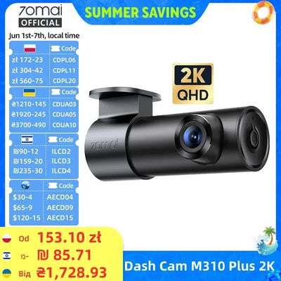 70mai Dashcam M310 Plus 2K mit Sprachsteuerung – SwissGlanzGarage Autopflege Schweiz