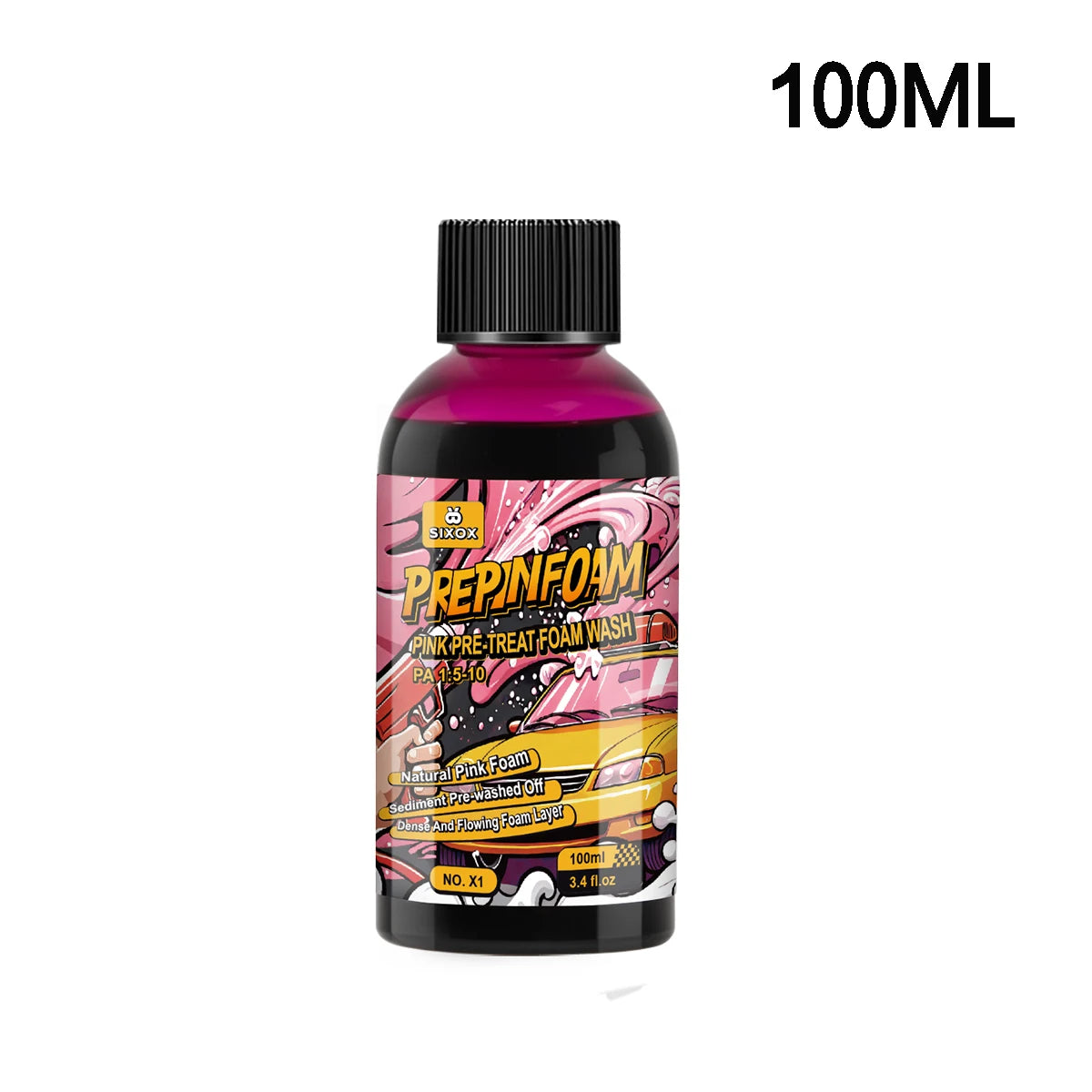 Pinker Auto-Waschschaum