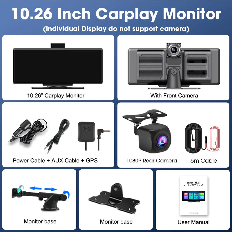 10.26'' Dash Cam 4K Auto-Rückspiegel
