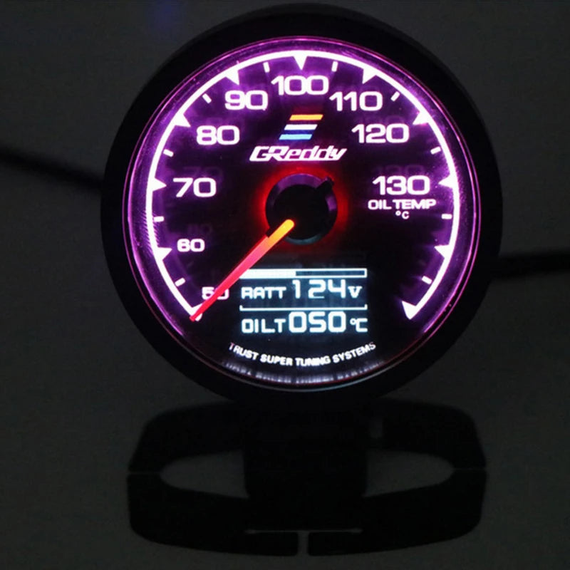 GReddi Boost Gauge Water Temp 7 Farben LCD Display