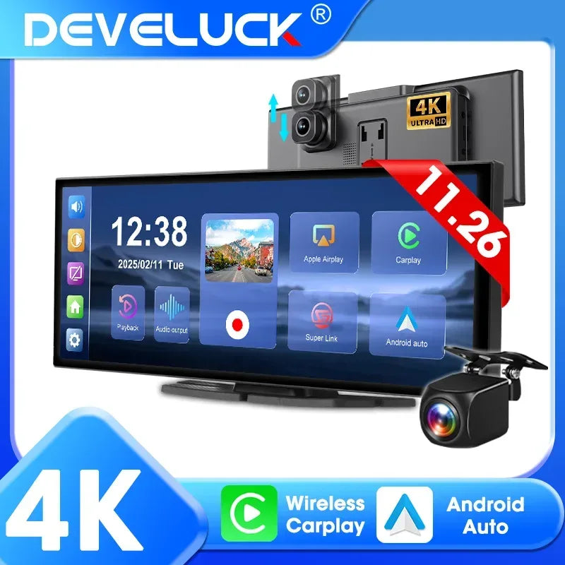 11.26 Zoll 4K DVR Kabellos CarPlay Kamera – SwissGlanzGarage Autopflege Schweiz