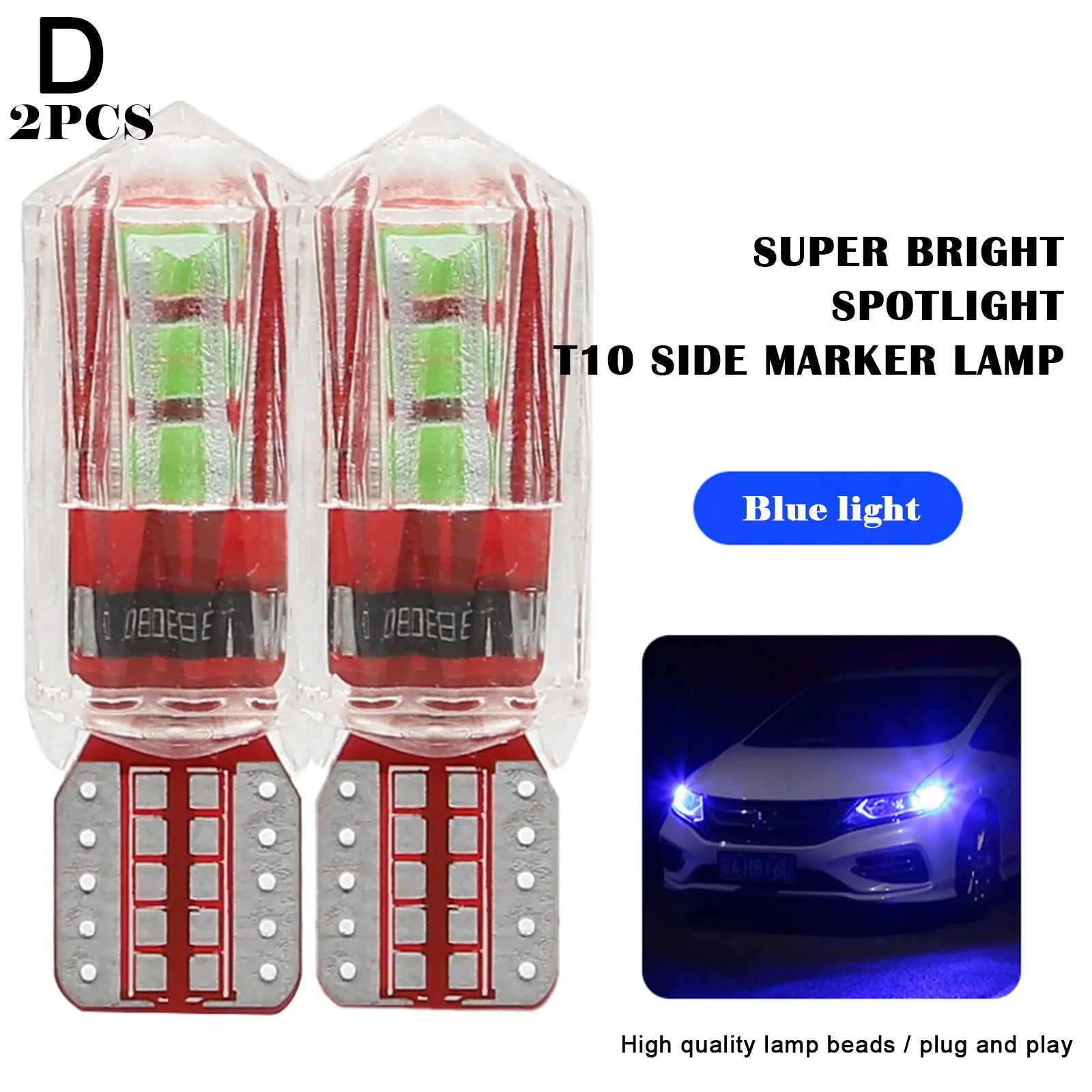 T10 LED Lampe Rot 12V 2er Set