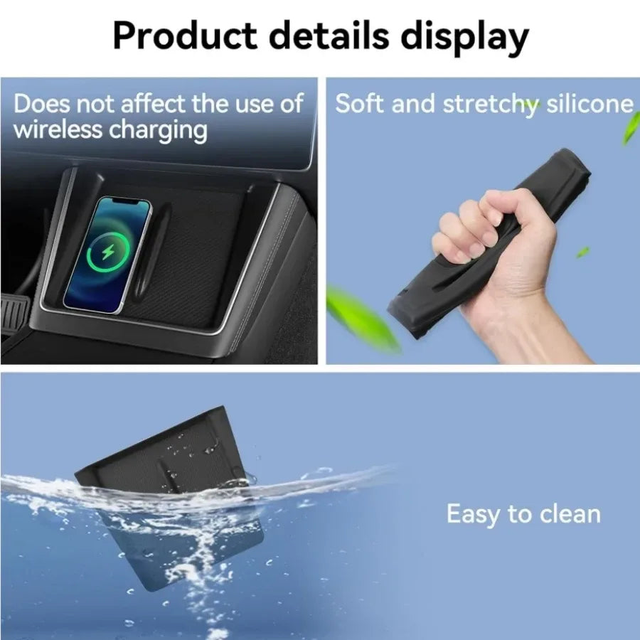 Silicone Kabellos Charging Mat Tesla Model Y – SwissGlanzGarage Autopflege Schweiz