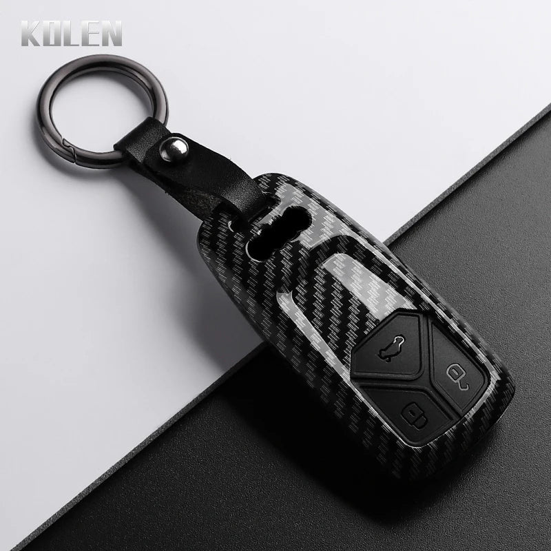 ABS Carbon Fiber Schlüsselhülle Audi A4 A5 A6 Q5 Q7