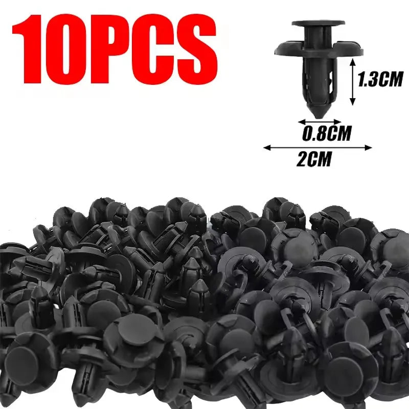 8mm Schwarze Stossstangen Clips Set