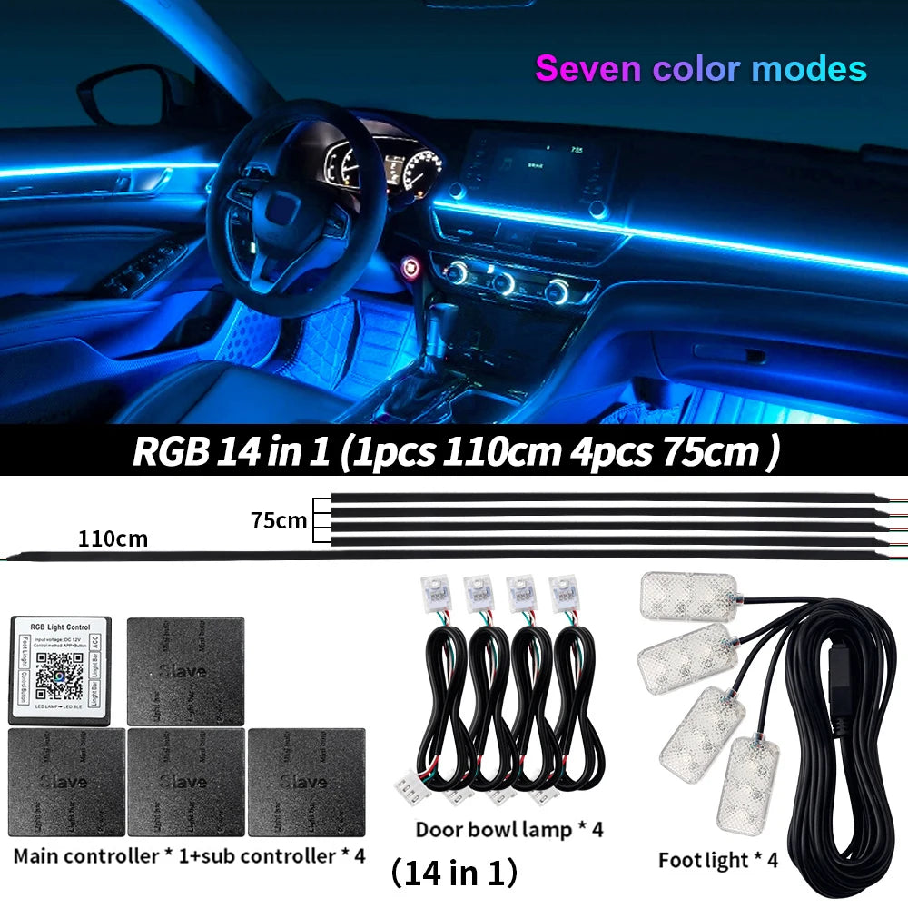 LED-Ambientebeleuchtung 6/10/14/18 in 1 RGB Streifen