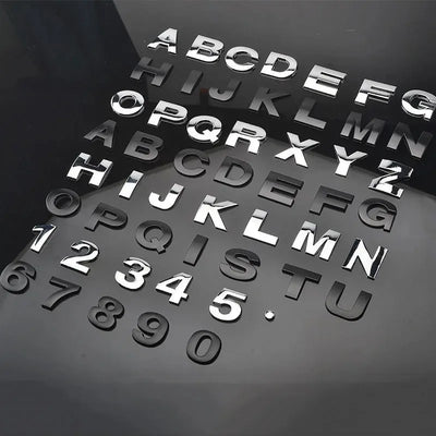3D Metall Buchstaben Aufkleber Set – SwissGlanzGarage Autopflege Schweiz