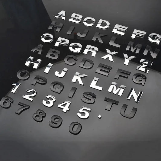 3D Metall Buchstaben Aufkleber Set – SwissGlanzGarage Autopflege Schweiz