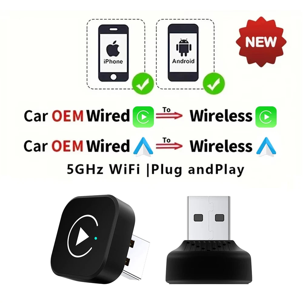 Mini Kabellos 2 In1 Carplay Adapter