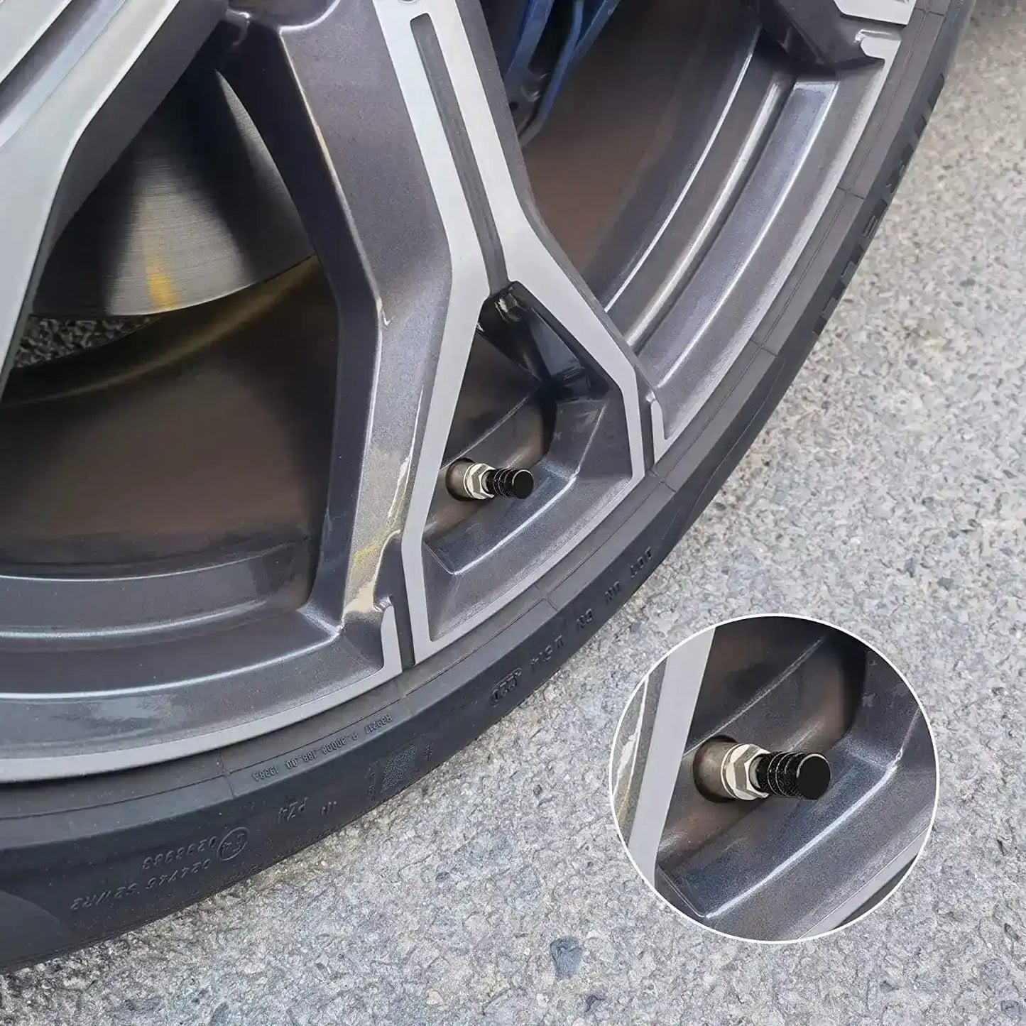 Metall Ventilkappen mit Kunststoff-Innenleben – SwissGlanzGarage Autopflege Schweiz