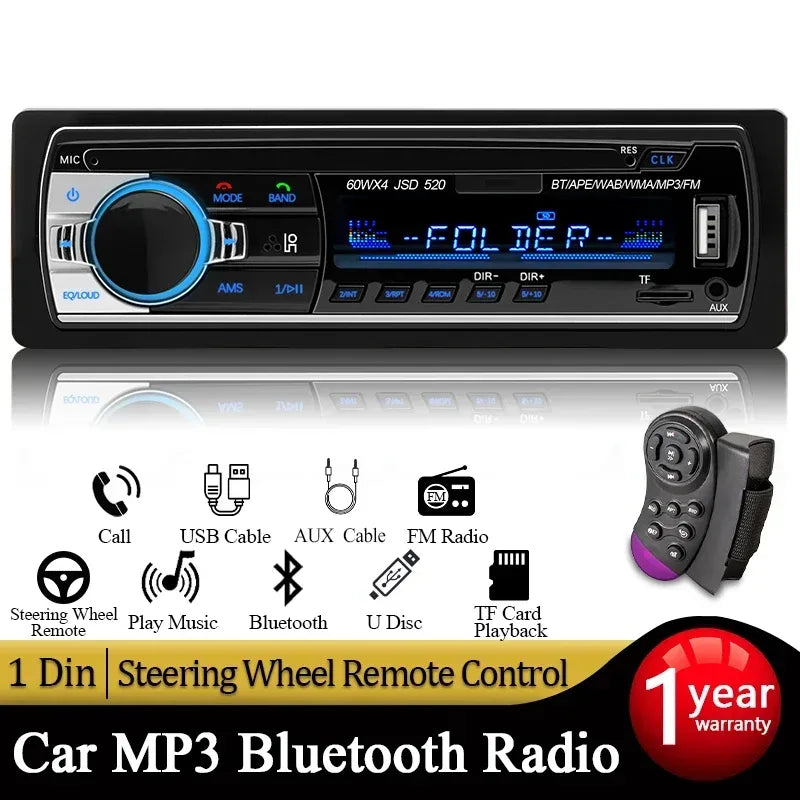 1 Din Bluetooth Autoradio mit USB & AUX – SwissGlanzGarage Autopflege Schweiz