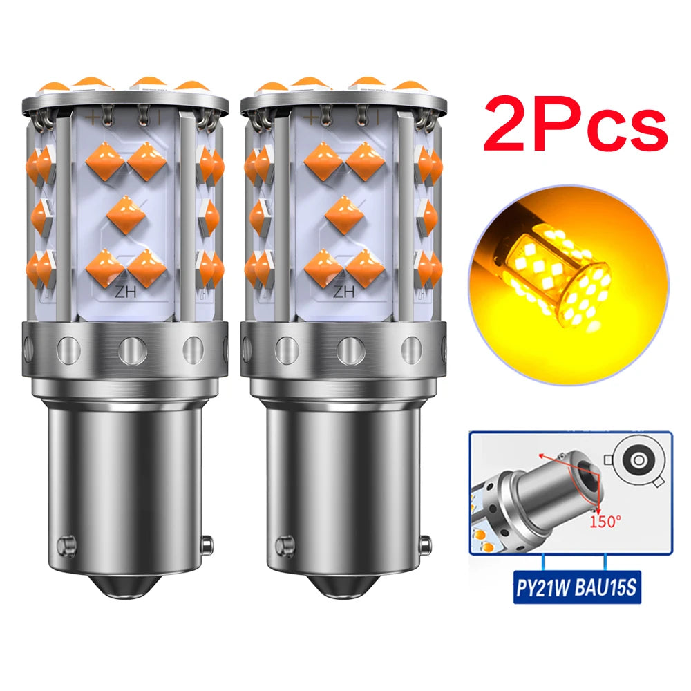 1156 P21W BA15S PY21W LED Blinkerbirne Set
