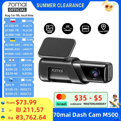 70mai Dash Cam M500 1944P mit GPS – SwissGlanzGarage Autopflege Schweiz