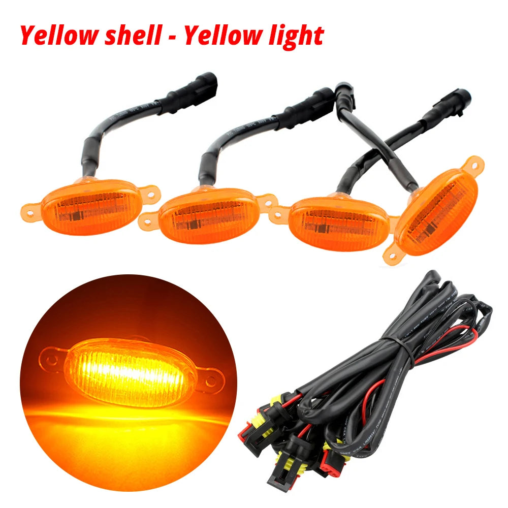 4X Auto-Grillbeleuchtung Gelb LED